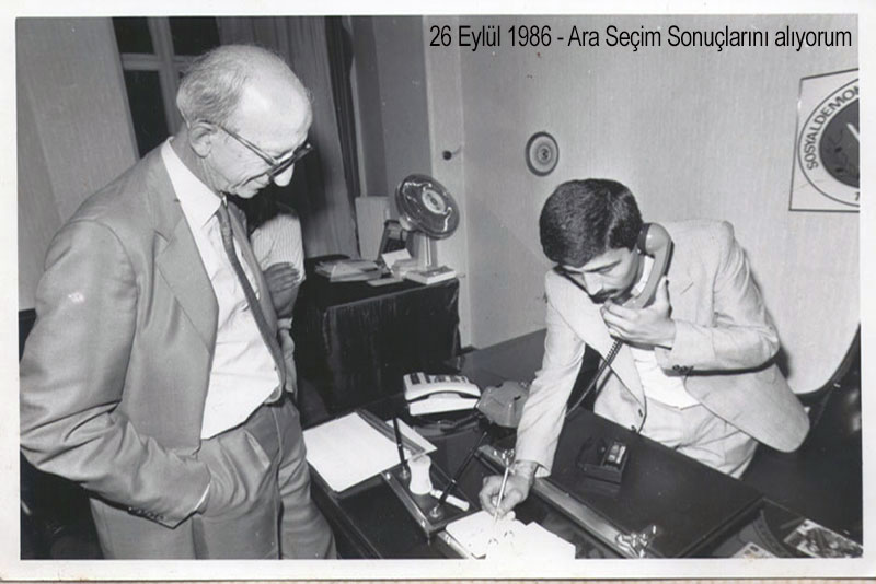 Yalçın Çakır, Erdal İnönü, 1986, SHP, Cumhuriyet Gazetesi, Muhabir