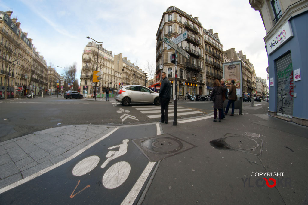 France; Paris; Gare du Nord; piste cyclable; Bisiklet Yolu