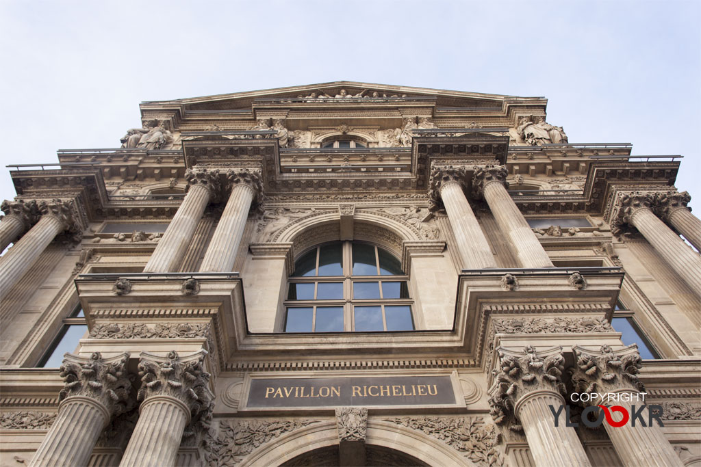 France; Paris; Musee de Louvre; Louvre Pyramid; Pavillon Richelieu 1