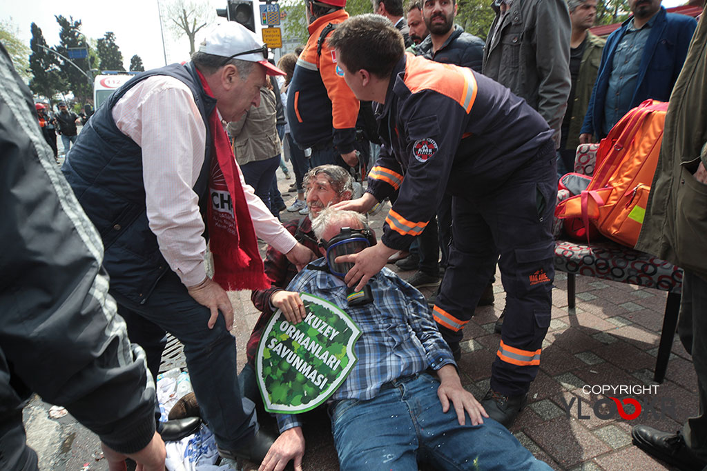 1 Mayıs 2015; İstanbul, Beşiktaş, polis müdahalesi