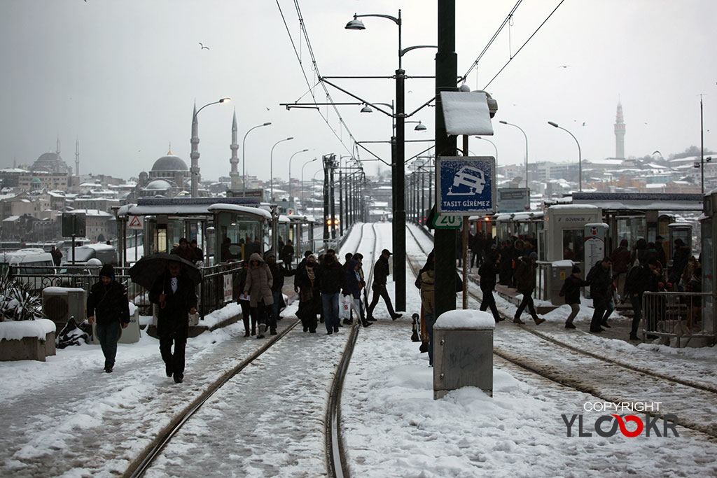 Galata Köprüsü, Kar, Kış