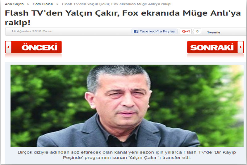 Flash TV’den Yalçın Çakır, Fox ekranıda Müge Anlı’ya rakip! 2