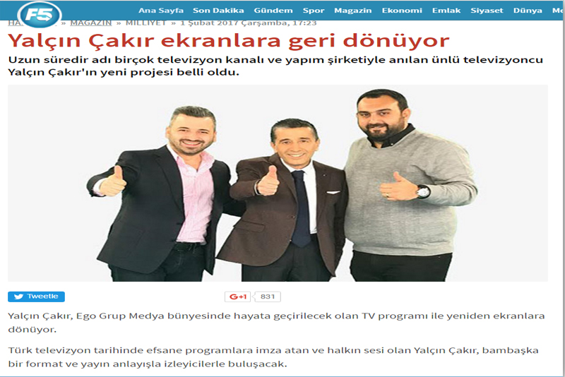 Ego Grup Medya; Kadir GÜLNAHAR; A. Doğan Bircan