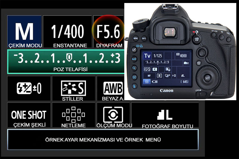 SLR ve DSLR Menüler